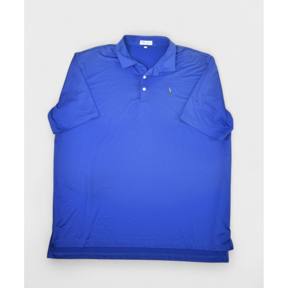 Peter Millar Shirt Mens 2XL Polo Summer Comfort Golf Performance Blue SS